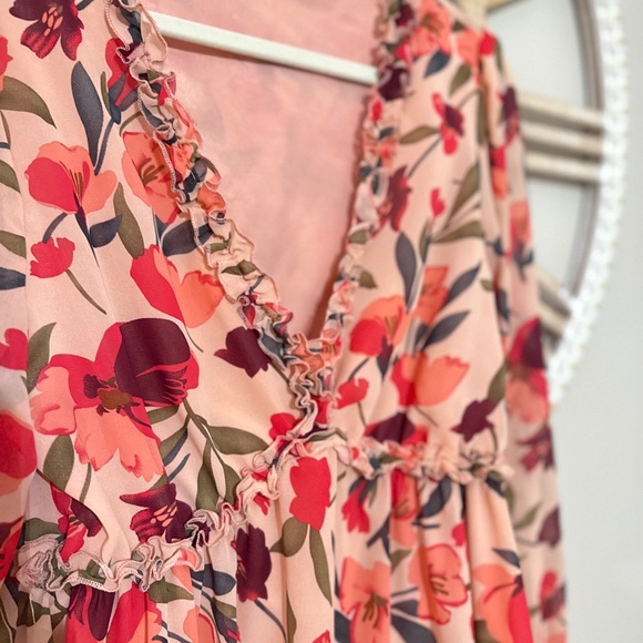 Floral V-Neck Maxi Dress - Picture 2 of 3